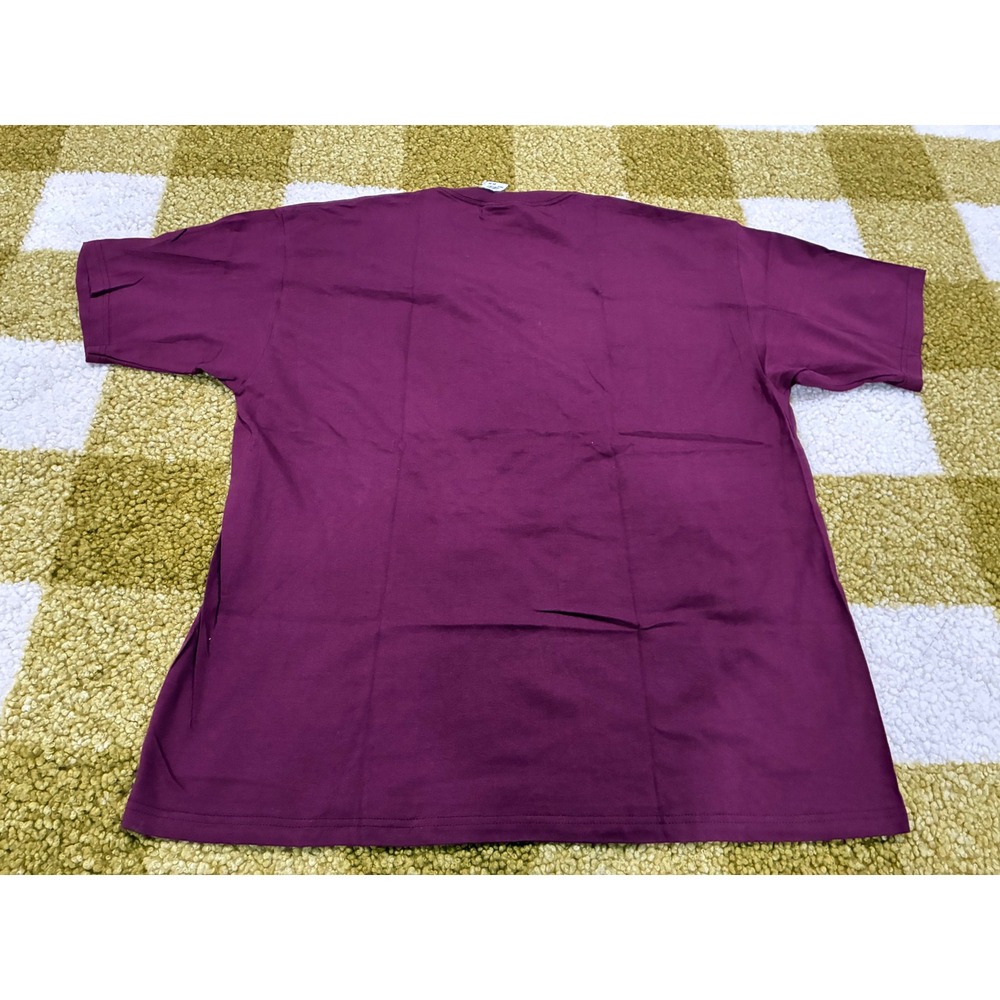 Tough T's by WearGuard Maui Athletic Dept TShirt XL Burgundy Cotton Short Sleeve - Picture 5 of 7